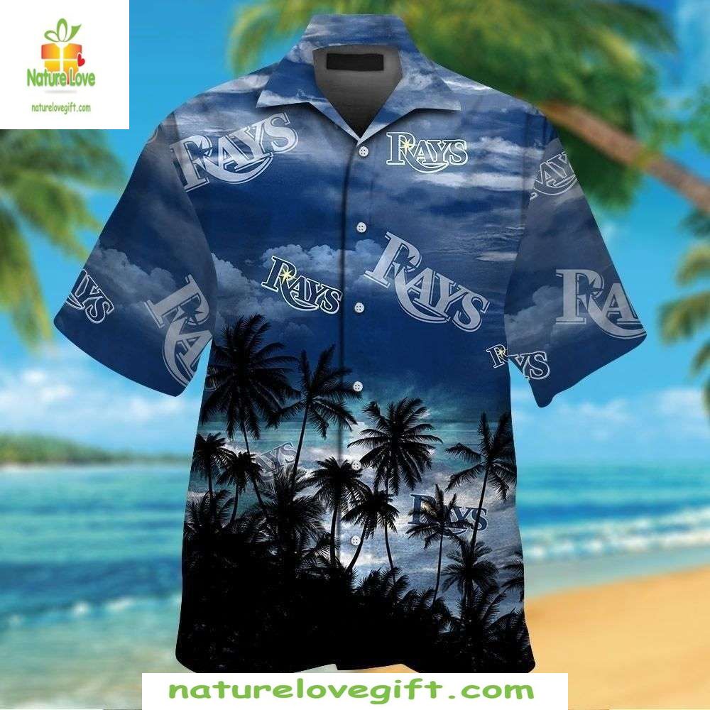 Tampa Bay Rays Hawaiian Stylish Baseball Apparel Palm - Adult & Kids T-Shirts, Sweatshirts & Hoodies apparel design preview 1