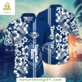 Tampa Bay Rays Hawaiian Navy White Floral MLB - Adult & Kids T-Shirts, Sweatshirts & Hoodies apparel design preview 1