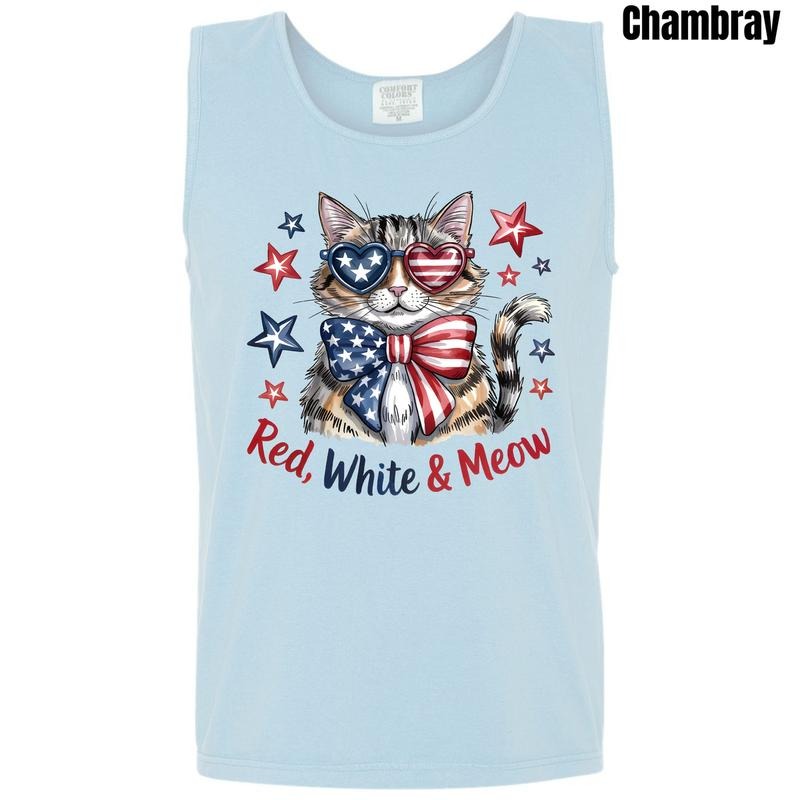 Tank Top American Meow Comfort Colors 'NLB' - Adult & Kids T-Shirts, Sweatshirts & Hoodies apparel design preview 1