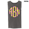 Tank Top Pink Lemonade Monogram Comfort Colors 'NLB' - Adult & Kids T-Shirts, Sweatshirts & Hoodies apparel design preview 1