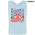 Tank Top Stacked America Coquette Comfort Colors - Adult & Kids T-Shirts, Sweatshirts & Hoodies apparel design preview 1