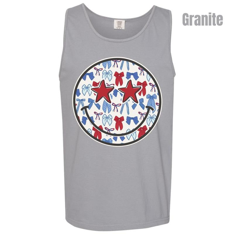 Tank Top USA Ribbon Happy Face Comfort Colors 'NLB' - Adult & Kids T-Shirts, Sweatshirts & Hoodies apparel design preview 1