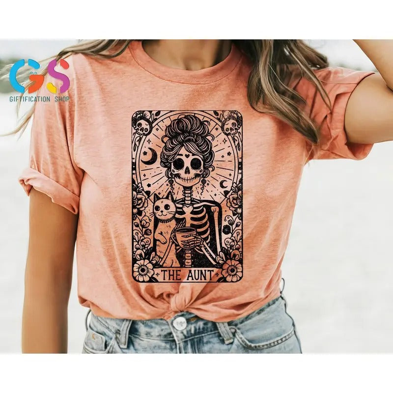 Tarot Card Aunt Funny Niece Auntie Nephew - Adult & Kids T-Shirts, Sweatshirts & Hoodies apparel design preview 1