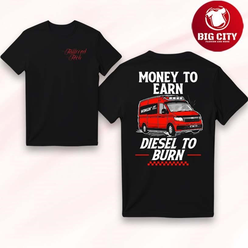 Tattooed Tech Money to Earn Two Sided - Adult & Kids T-Shirts, Sweatshirts & Hoodies apparel design preview 1