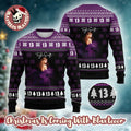 Taylor Swift 13 Purple Dress Knitted Ugly Christmas Sweater - Holiday Gift product image