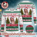 Taylor Swift Santa Happy Christmas Holiday Style Knitted White Ugly Christmas Sweater - Holiday Gift product image