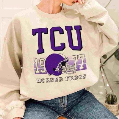 Tcu Horned Frogs Retro Helmet University College NCAA - Adult & Kids T-Shirts, Sweatshirts & Hoodies apparel design preview 1