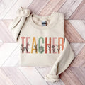 Teacher Boho Wildflowers Flowers Teach Spring Floral - Adult & Kids T-Shirts, Sweatshirts & Hoodies apparel design preview 1