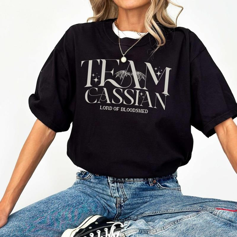 Team Cassian ACOTAR Sarah J Maas Book Boyfriend Bat - Adult & Kids T-Shirts, Sweatshirts & Hoodies apparel design preview 1