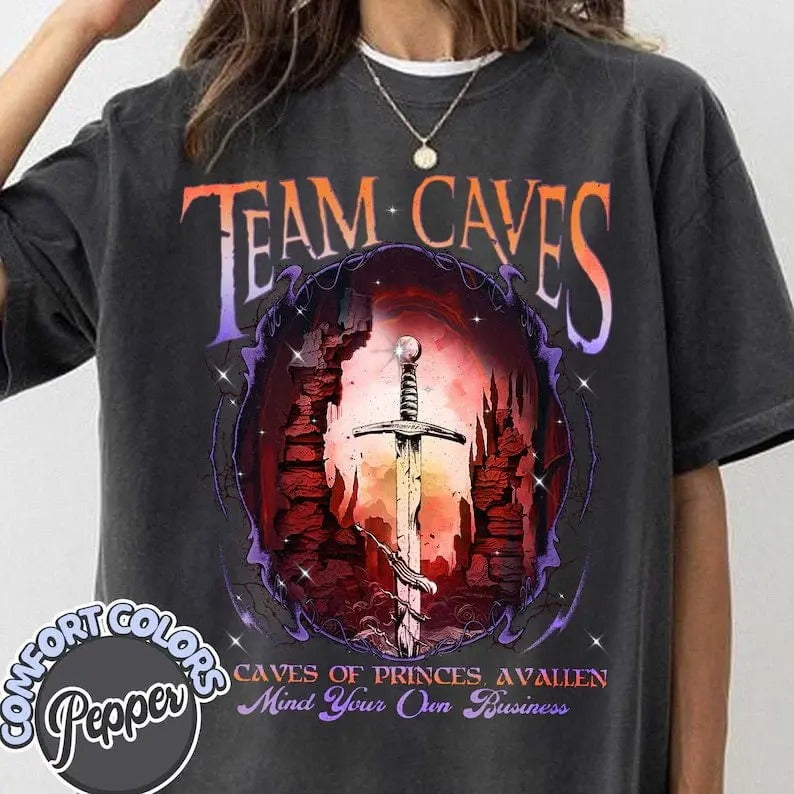 Team Caves Crescent City 3 House Flame Shadow Hofas - Adult & Kids T-Shirts, Sweatshirts & Hoodies apparel design preview 1