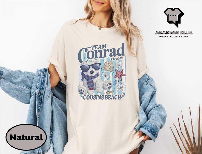 Team Conrad Junior Mint Bear Summer I Turned Pretty - Adult & Kids T-Shirts, Sweatshirts & Hoodies apparel design preview 1
