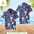 Philadelphia Phillies Hawaiian Team Spirit Blue MLB - Adult & Kids T-Shirts, Sweatshirts & Hoodies apparel design preview 1