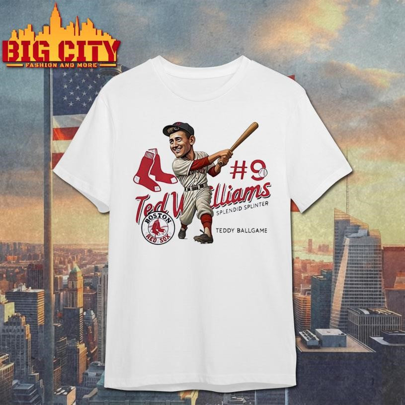 Ted Williams Boston Redsox Legend caricature - Adult & Kids T-Shirts, Sweatshirts & Hoodies apparel design preview 1