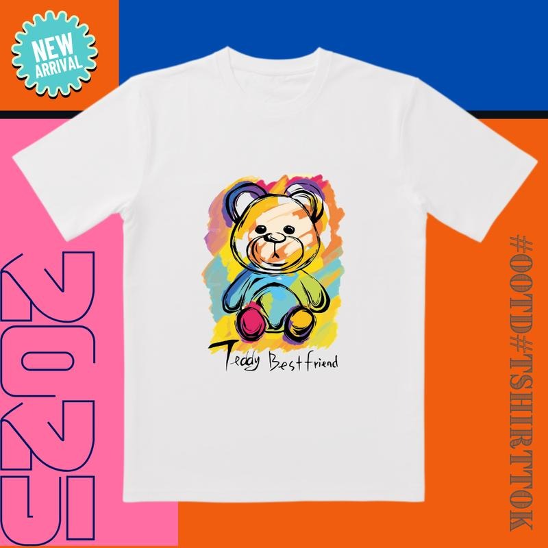 Teddy Bear Colorful Graffiti 'Be My Body Best Friend' - Adult & Kids T-Shirts, Sweatshirts & Hoodies apparel design preview 1