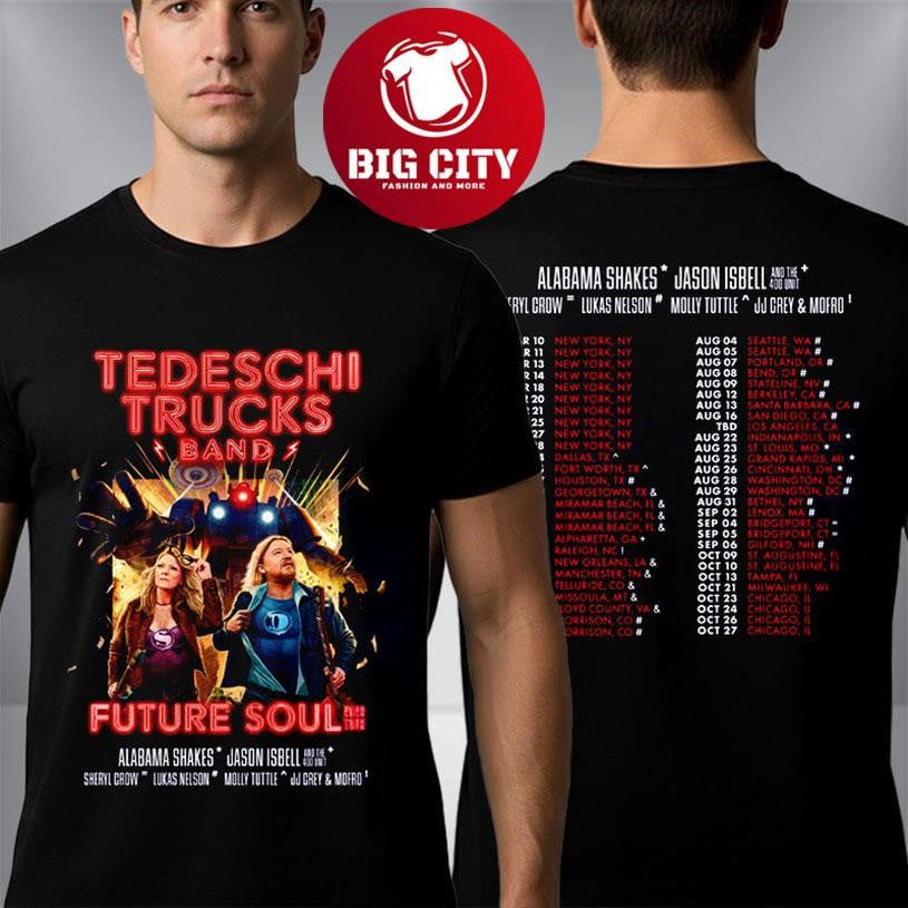 Tedeschi Trucks Band Future Soul 2026 Tour Schedule - Adult & Kids T-Shirts, Sweatshirts & Hoodies apparel design preview 1