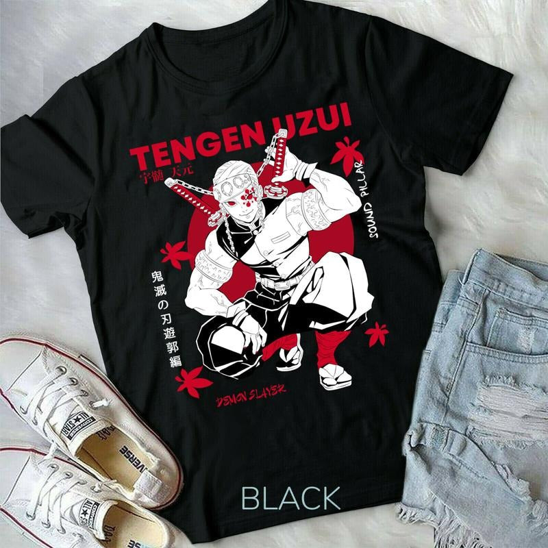 Tengen Uzui Kimetsu No Yaiba Black New Size S 5XL - Adult & Kids T-Shirts, Sweatshirts & Hoodies apparel design preview 1