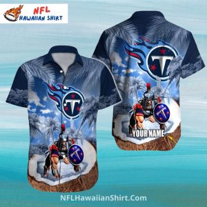 Tennessee Titans Gladiator Aloha Coconut Island - Adult & Kids T-Shirts, Sweatshirts & Hoodies apparel design preview 1