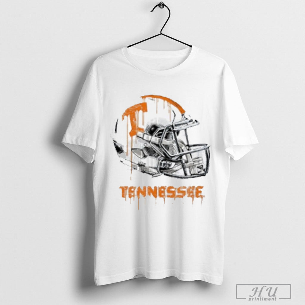 Tennessee Volunteers Dripping Football Helmet - Adult & Kids T-Shirts, Sweatshirts & Hoodies apparel design preview 1
