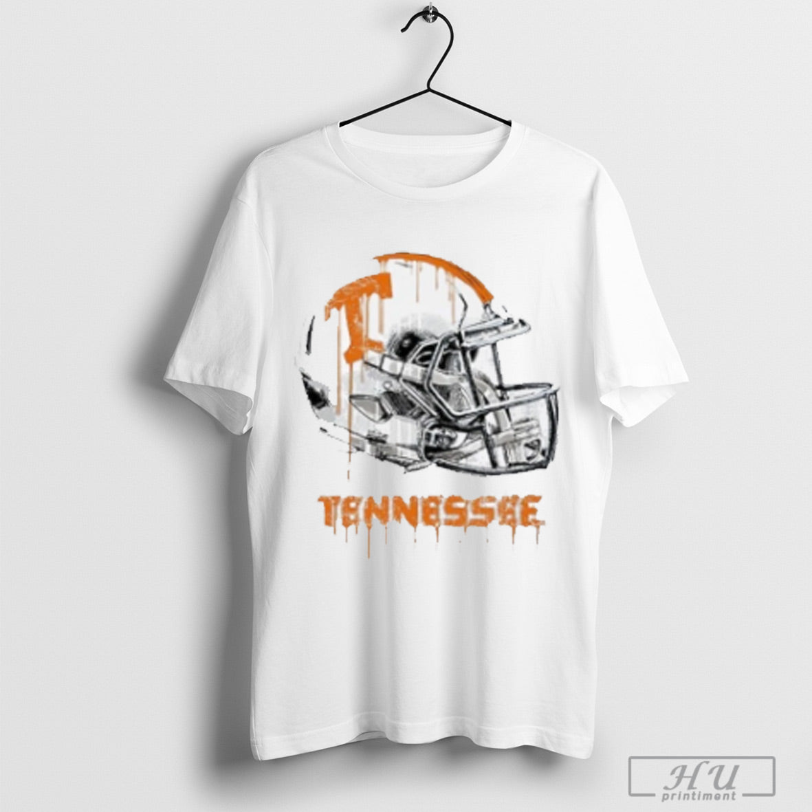 Tennessee Volunteers Dripping Football Helmet - Adult & Kids T-Shirts, Sweatshirts & Hoodies apparel design preview 1