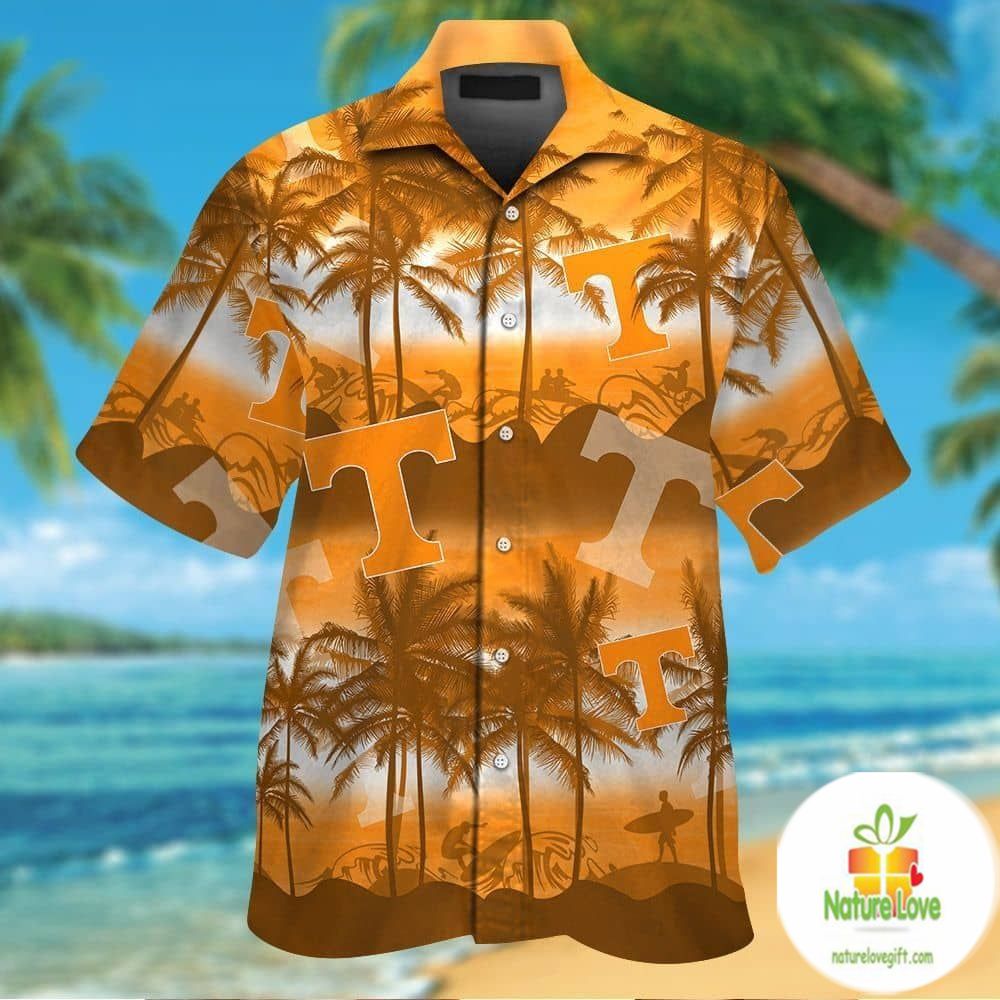 Tennessee Volunteers Hawaiian Short Sleeve Tropical - Adult & Kids T-Shirts, Sweatshirts & Hoodies apparel design preview 1