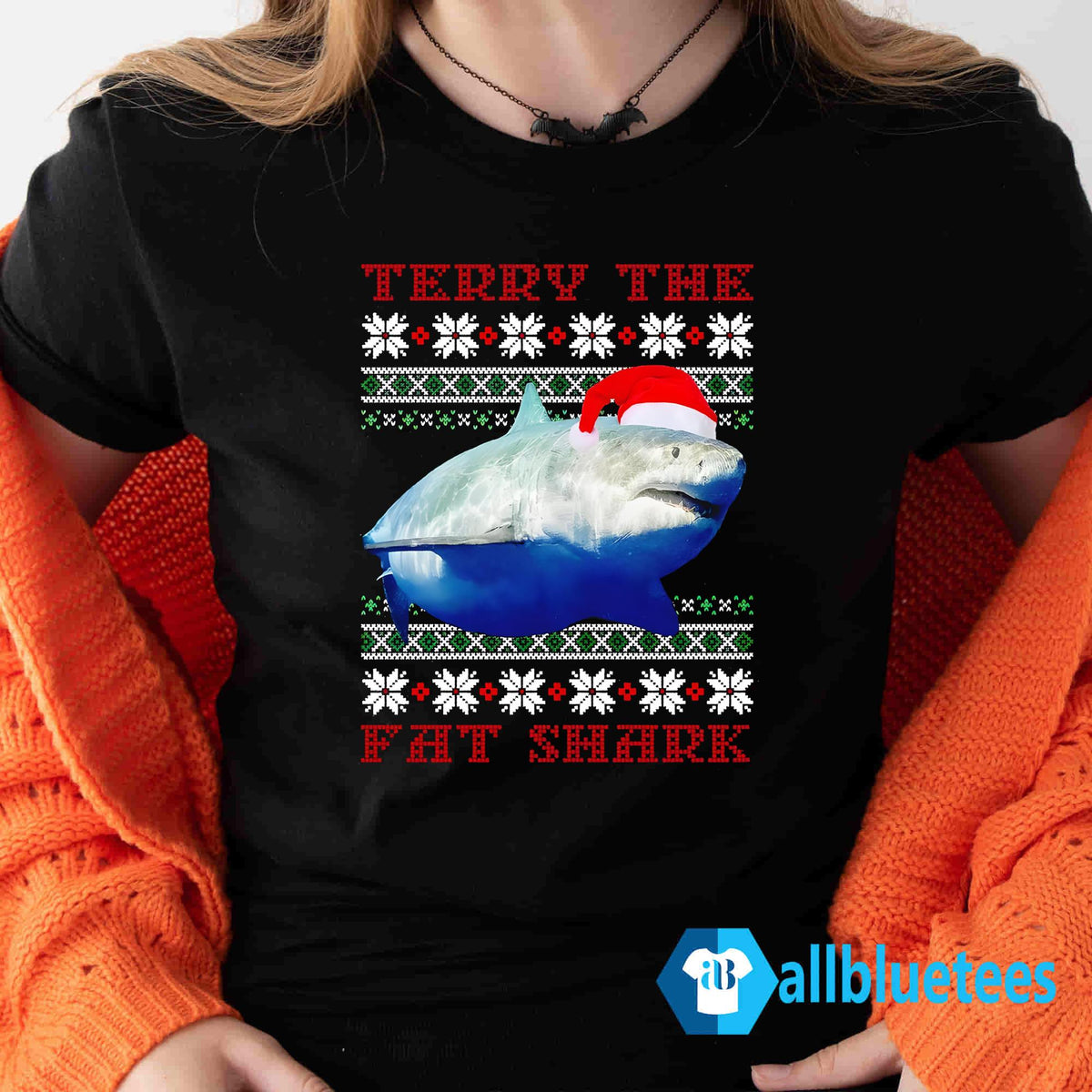 Terry The Fat Shark Christmas Sweater - Holiday Gift product image 3