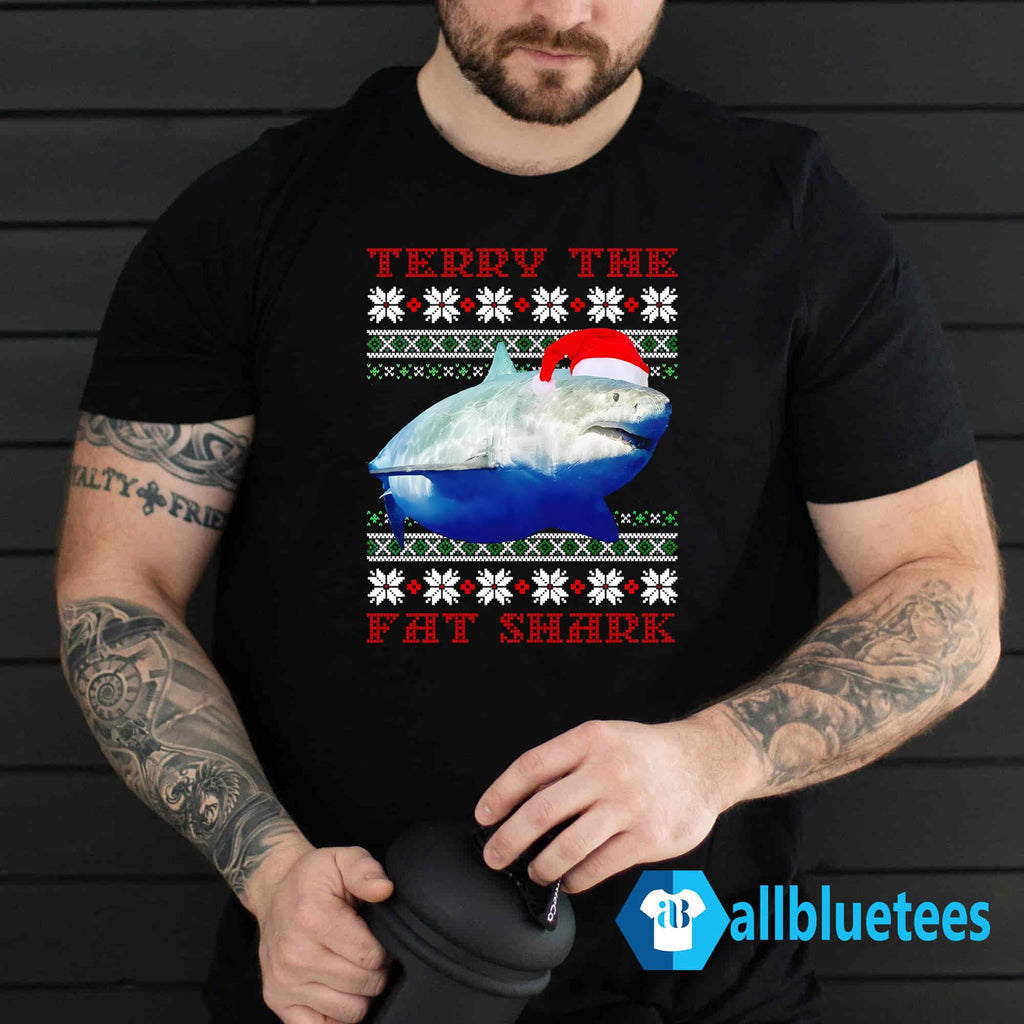 Terry The Fat Shark Christmas Sweater - Holiday Gift product image 2