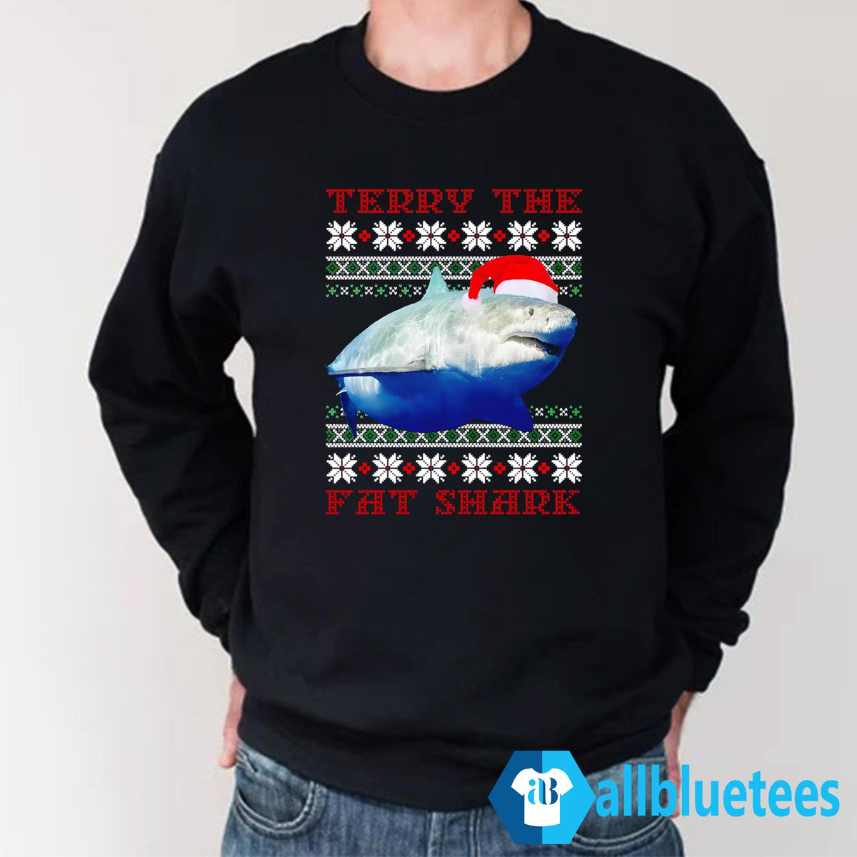 Terry The Fat Shark Christmas Sweater - Holiday Gift product image