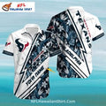 Texans Hawaiian Floral White Blue Lightning Design - Adult & Kids T-Shirts, Sweatshirts & Hoodies apparel design preview 1