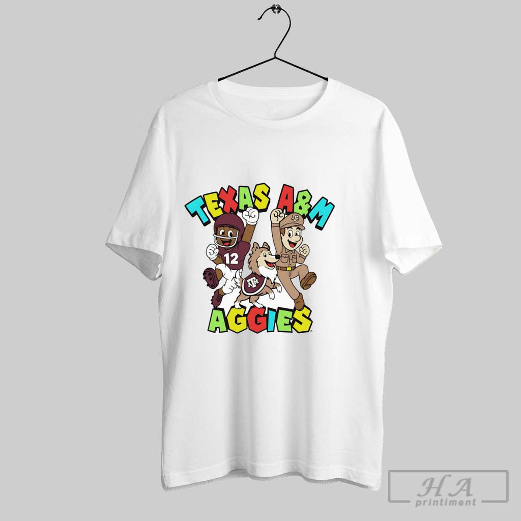 Texas Am Aggies Football Player Reveille And A Corps - Adult & Kids T-Shirts, Sweatshirts & Hoodies apparel design preview 1