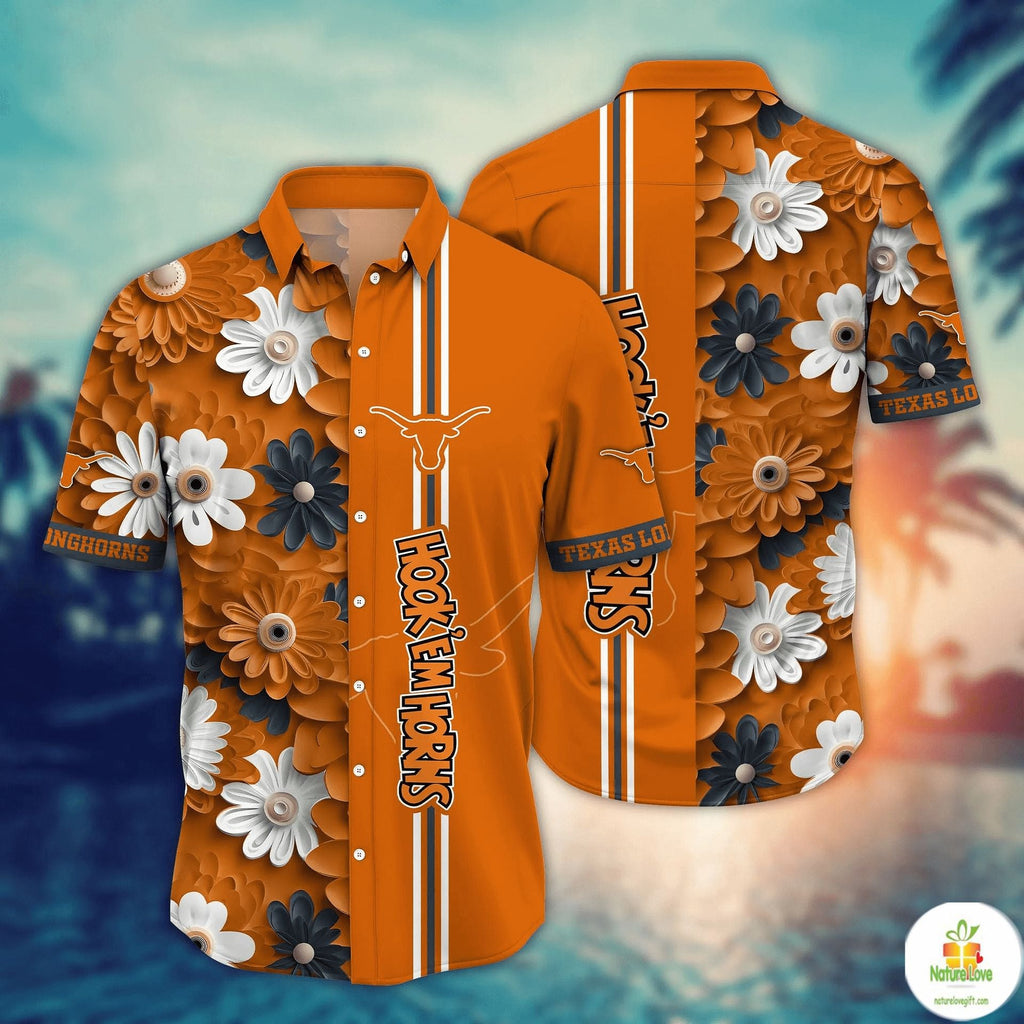 Texas Longhorns Hawaiian NCAA Aloha for Hot Season - Adult & Kids T-Shirts, Sweatshirts & Hoodies apparel design preview 1
