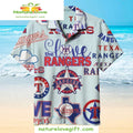 Texas Rangers Hawaiian MLB Aloha With Logo Typography - Adult & Kids T-Shirts, Sweatshirts & Hoodies apparel design preview 1