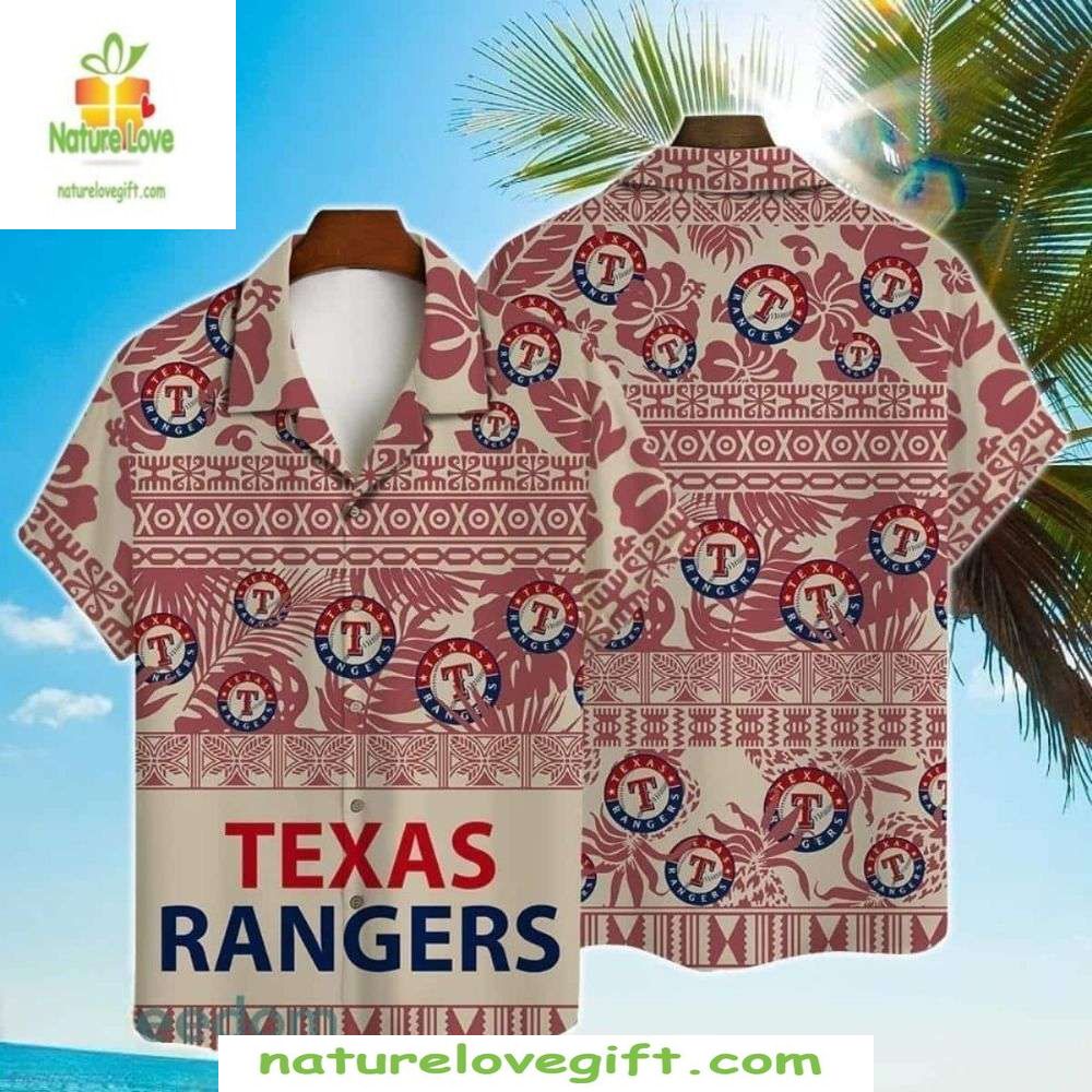 Texas Rangers MLB Hawaiian Fan Love Stylish Baseball - Adult & Kids T-Shirts, Sweatshirts & Hoodies apparel design preview 1