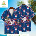 Texas Rangers Hawaiian Funny Mascot Stylish Baseball - Adult & Kids T-Shirts, Sweatshirts & Hoodies apparel design preview 1