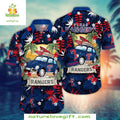 Texas Rangers Hawaiian MLB Summer Classic Cars Aloha - Adult & Kids T-Shirts, Sweatshirts & Hoodies apparel design preview 1