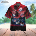 Texas Rangers Tropical Sunset Oasis Hawaiian - Adult & Kids T-Shirts, Sweatshirts & Hoodies apparel design preview 1