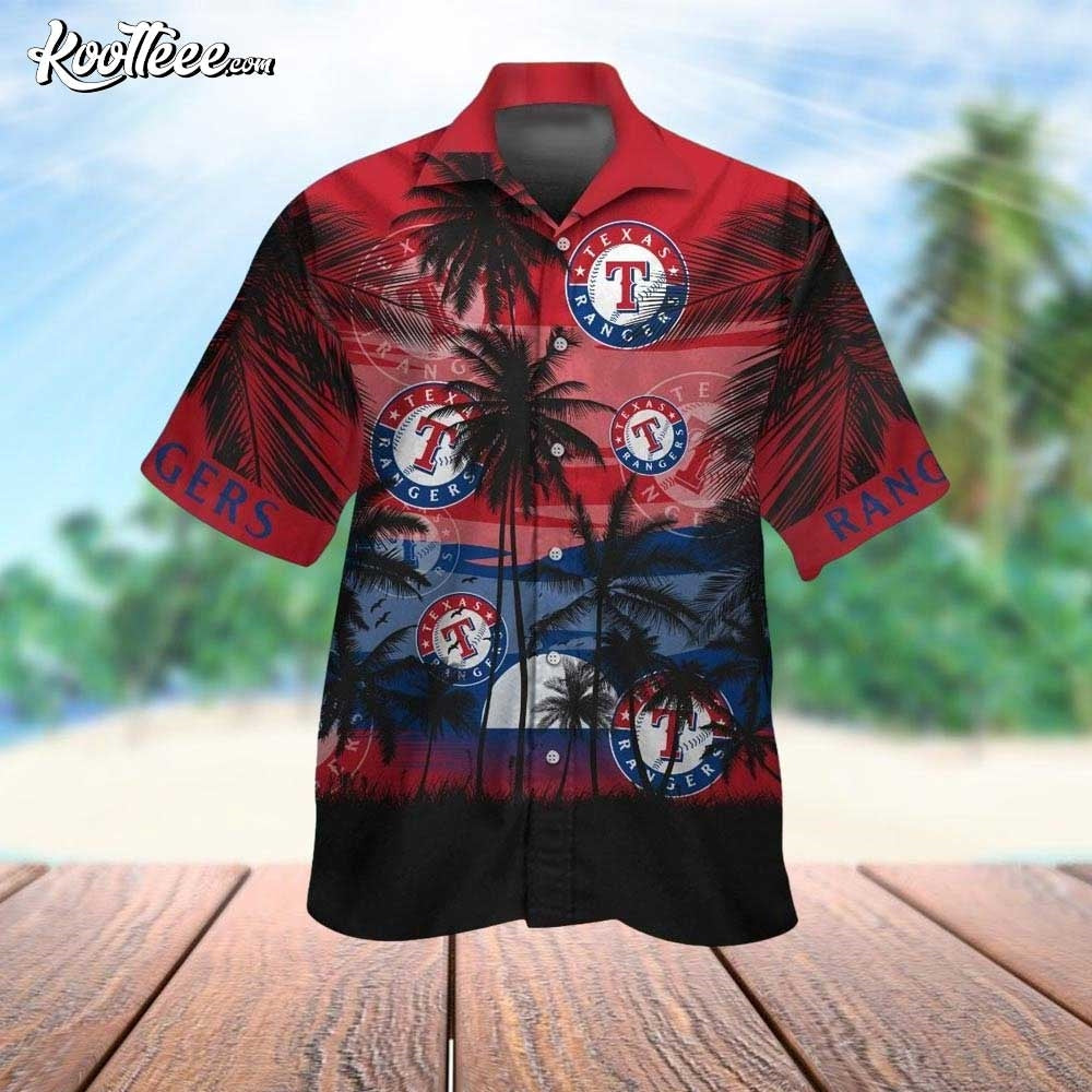 Texas Rangers Tropical Sunset Oasis Hawaiian - Adult & Kids T-Shirts, Sweatshirts & Hoodies apparel design preview 1