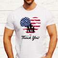 Thank You Veterans American Day USA Distressed Flag - Adult & Kids T-Shirts, Sweatshirts & Hoodies apparel design preview 1