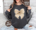 Thankful Bow Comfort Colors Thanksgiving Womenswear - Adult & Kids T-Shirts, Sweatshirts & Hoodies apparel design preview 1