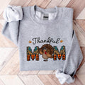 Thankful Mom Thanksgiving Mother Fall Funny Turkey - Adult & Kids T-Shirts, Sweatshirts & Hoodies apparel design preview 1