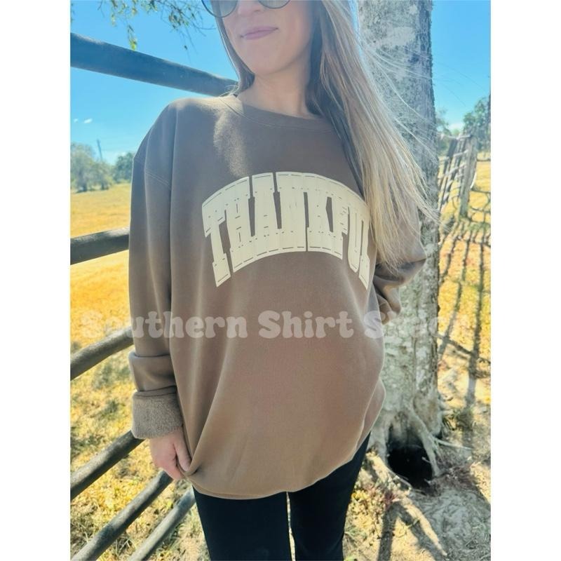 Thankful Puff Mineral Wash Fall Camo - Adult & Kids T-Shirts, Sweatshirts & Hoodies apparel design preview 1