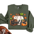 Thankful Leopard Pumpkin Thanksgiving Family Matching - Adult & Kids T-Shirts, Sweatshirts & Hoodies apparel design preview 1
