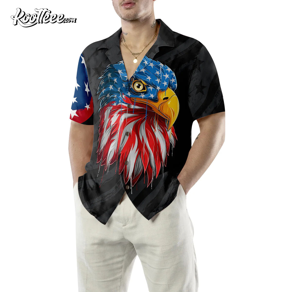 The American Eagle Bird Hawaiian - Adult & Kids T-Shirts, Sweatshirts & Hoodies apparel design preview 1