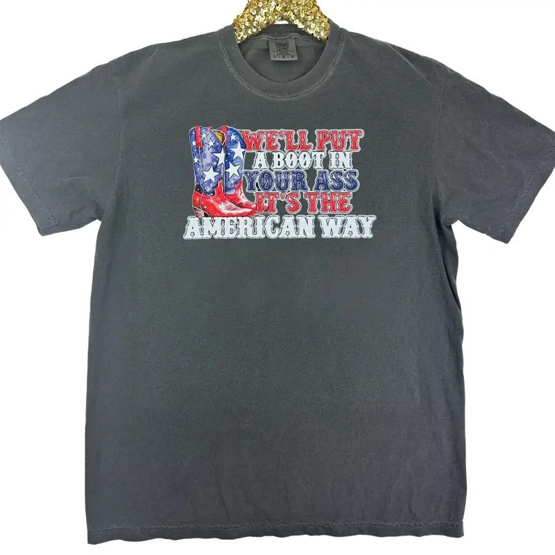 American Way Comfort Colors - Adult & Kids T-Shirts, Sweatshirts & Hoodies apparel design preview 1