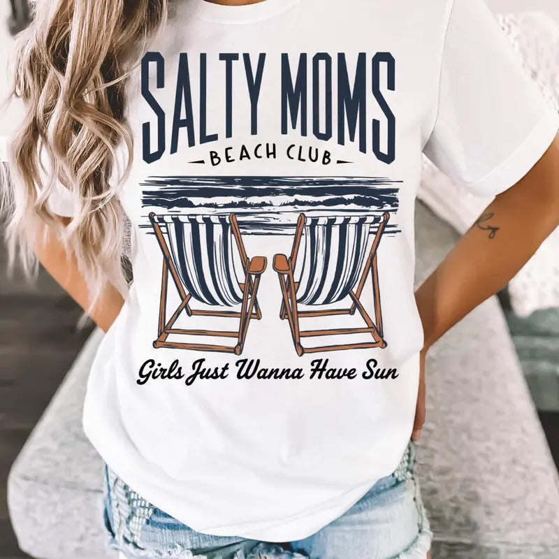 Beach Club Summer Retro Girl Funny Sarcastic Mom - Adult & Kids T-Shirts, Sweatshirts & Hoodies apparel design preview 1
