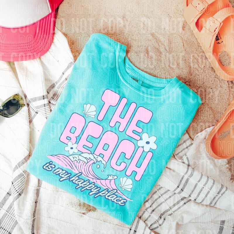 Beach Is My Happy Place DTF Transfers THIS NOT - Adult & Kids T-Shirts, Sweatshirts & Hoodies apparel design preview 1