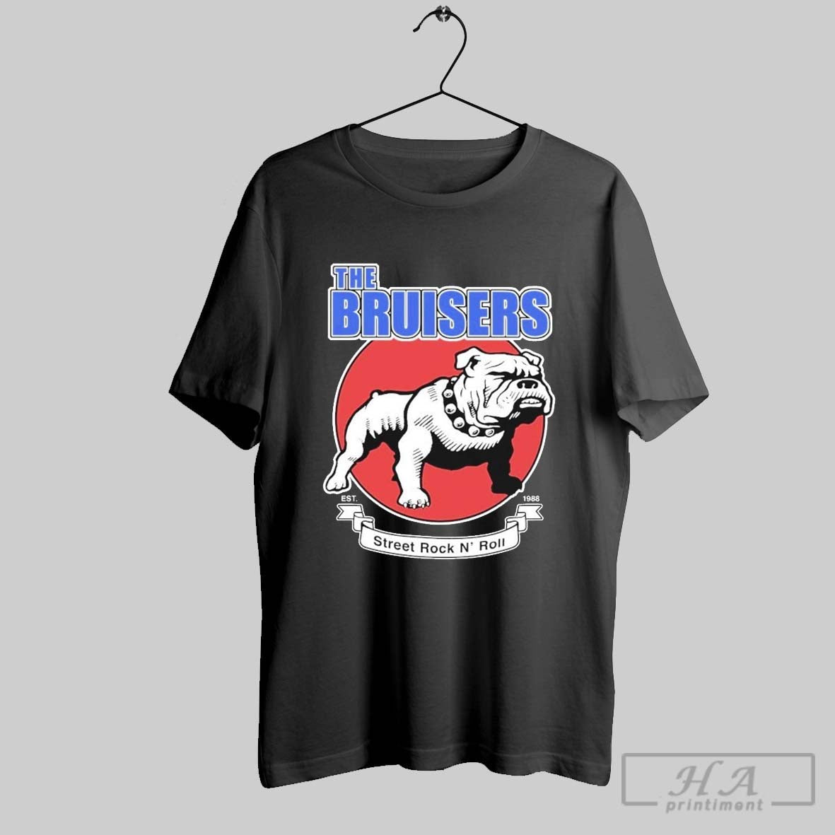 The Bruisers Street Rock N Roll Est 1988 Bulldog - Adult & Kids T-Shirts, Sweatshirts & Hoodies apparel design preview 1