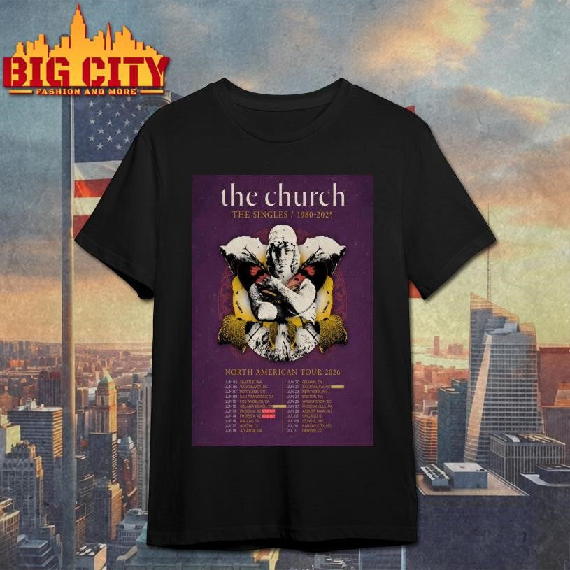 The Church North American Tour 2026 Poster - Adult & Kids T-Shirts, Sweatshirts & Hoodies apparel design preview 1