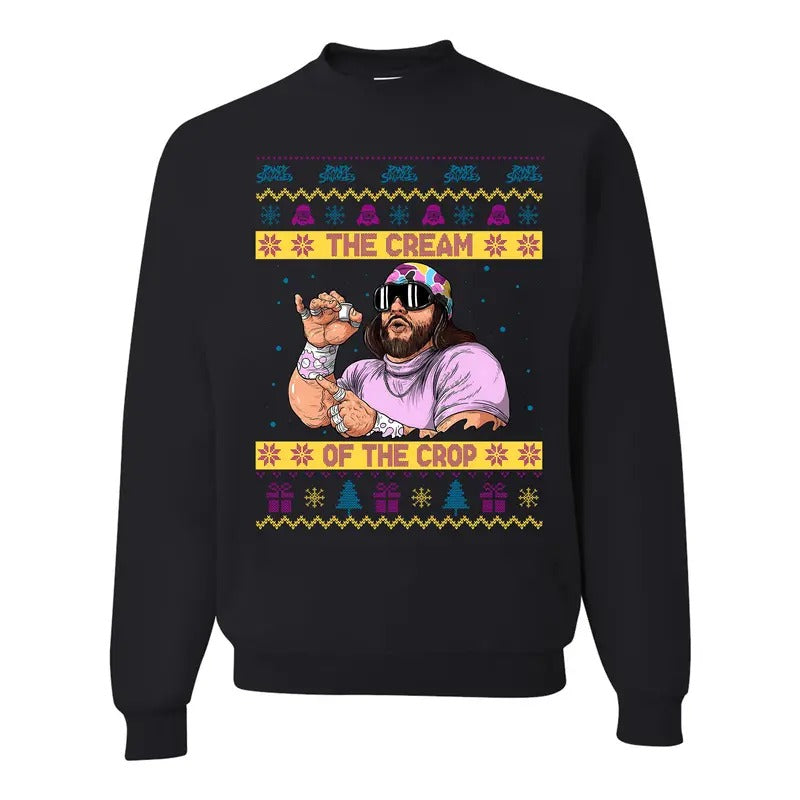 Cream Crop Ma.Ch0 Madnes Ugly Randy Savage Fan Funny - Adult & Kids T-Shirts, Sweatshirts & Hoodies apparel design preview 1