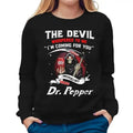 Devil Whispered Me I'M Coming Dr Pepper Halloween - Adult & Kids T-Shirts, Sweatshirts & Hoodies apparel design preview 1