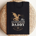 Dungeon Dad D&D Fun TTRPG Him Retro Sunset Color - Adult & Kids T-Shirts, Sweatshirts & Hoodies apparel design preview 1